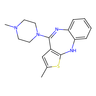 Chemical structure of Olanzapine