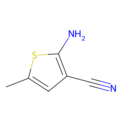 Chemical structure of 2-Amino-5-Methyl-3-Thiophenecarbonitrile