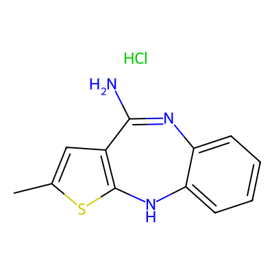 Chemical structure of Olanzapine Amino Impurity