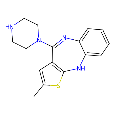 Chemical structure of N-Desmethyl Olanzapine