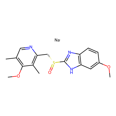 Chemical structure of (R)-Omeprazole Sodium