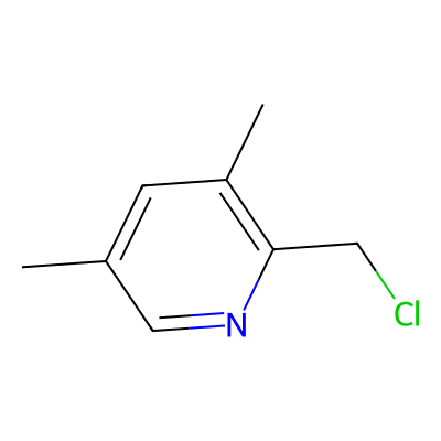Chemical structure of 3,5-Dimethyl-2-chloromethylpyridine