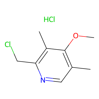 Chemical structure of 2-(Chloromethyl)-4-methoxy-3,5-dimethylpyridine Hydrochloride