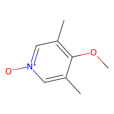 Chemical structure of 3,5-Dimethyl-4-methoxypyridine N-Oxide