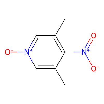 Chemical structure of 3,5-Dimethyl-4-nitropyridine 1-Oxide