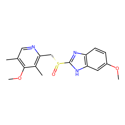 Chemical structure of (R)-Omeprazole