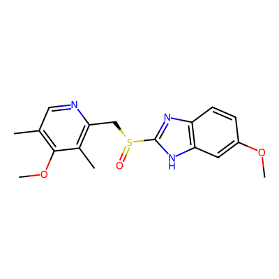 Chemical structure of Esomeprazole