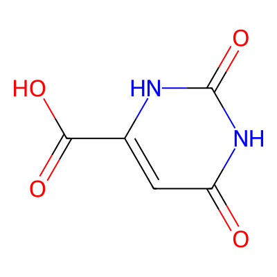 Chemical structure of Orotic Acid