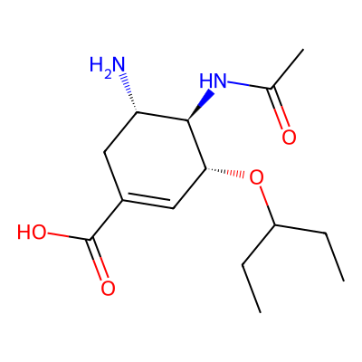 Chemical structure of Oseltamivir EP Impurity C