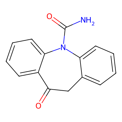 Chemical structure of Oxcarbazepine