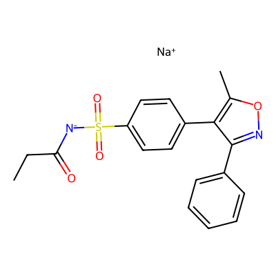 Chemical structure of Parecoxib Sodium