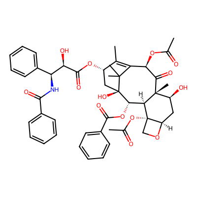 Chemical structure of Paclitaxel