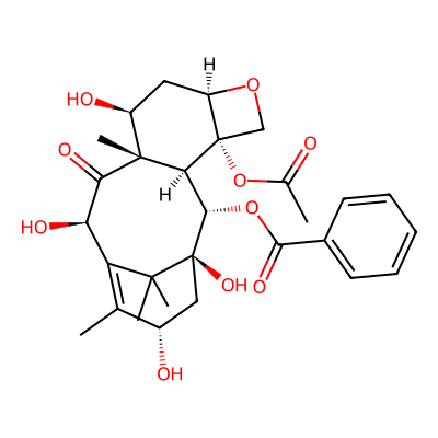 Chemical structure of 10-Deacetyl Baccatin III