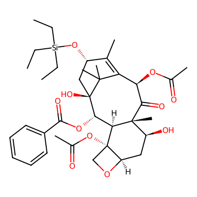 Chemical structure of Paclitaxel 13-Tes-Baccatin III