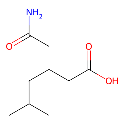 Chemical structure of Pregabalin Isobutyl glutarmonoamide