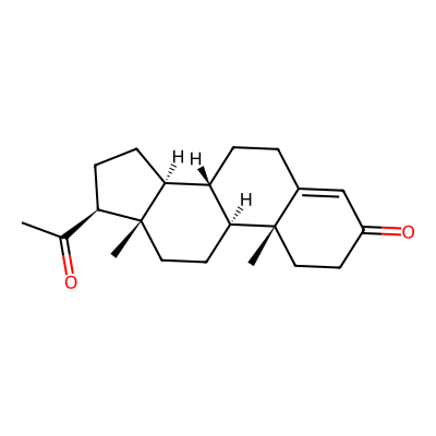 Chemical structure of Progesterone