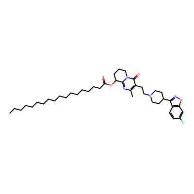 Chemical structure of Paliperidone stearate
