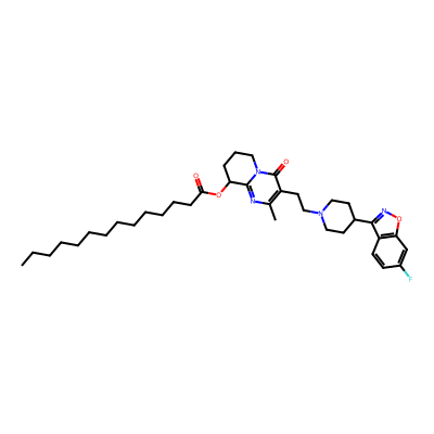 Chemical structure of Paliperidone myristate