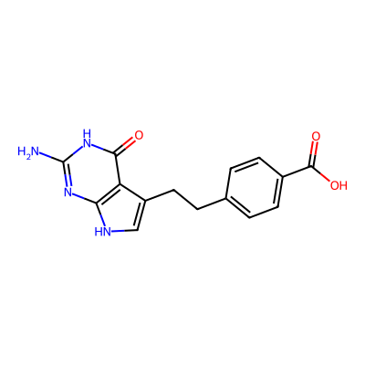 Chemical structure of Pemetrexed Impurity A