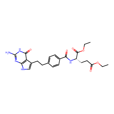 Chemical structure of Pemetrexed Diethyl ester