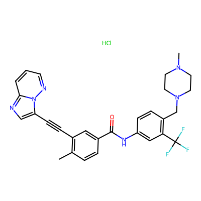 Chemical structure of Ponatinib Hydrochloride