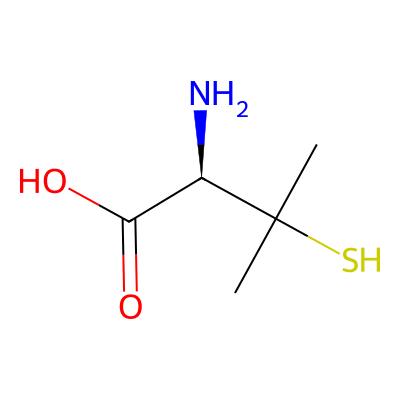Chemical structure of L-Penicillamine