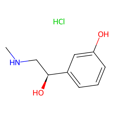 Chemical structure of Phenylephrine Hydrochloride API