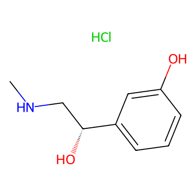 Chemical structure of (S)-Phenylephrine Hydrochloride