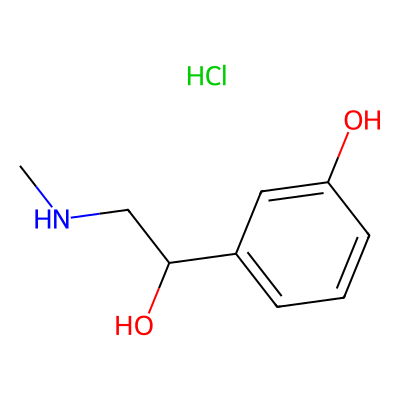 Chemical structure of DL-Phenylephrine Hydrochloride