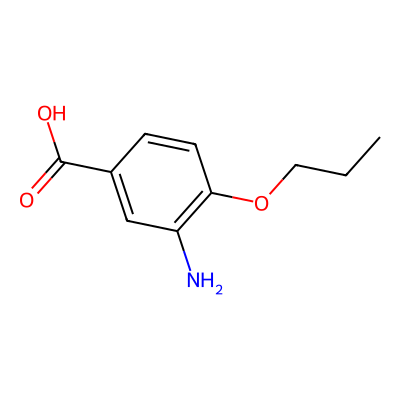 Chemical structure of Aminopropoxybenzoic Acid