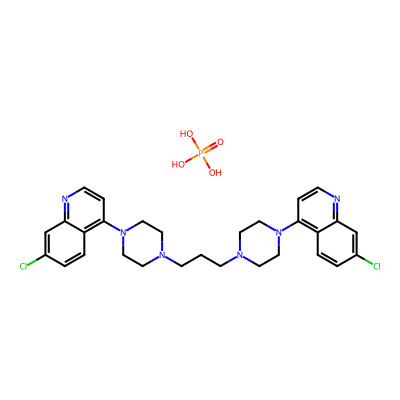 Chemical structure of Piperaquine Phosphate