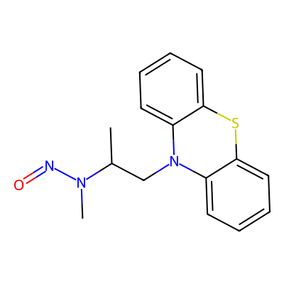 Chemical structure of N-Nitroso Promethazine Impurity