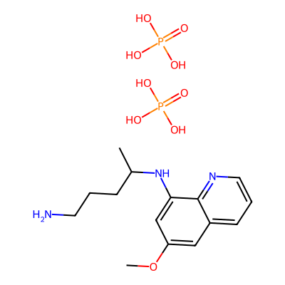Chemical structure of Primaquine phosphate