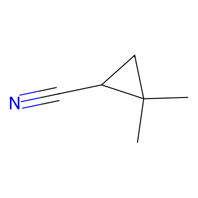 Chemical structure of 2,2-dimethylcyclopropanecarbonitrile