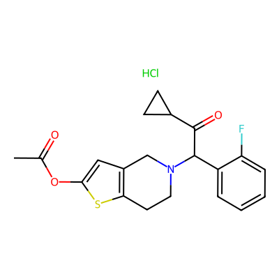 Chemical structure of Prasugrel Hydrochloride