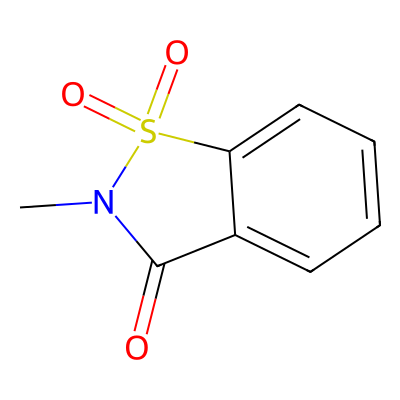 Chemical structure of N-Methyl Saccharin