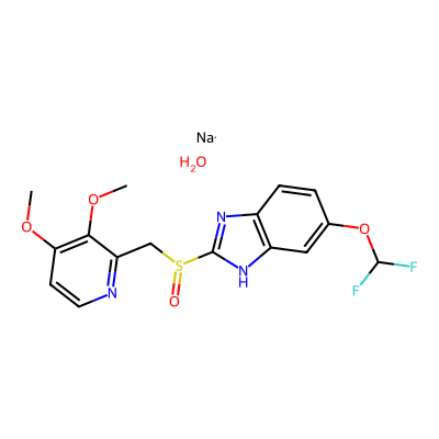 Chemical structure of Pantoprazole Sodium Sesquihydrate