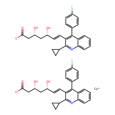 Chemical structure of Pitavastatin Calcium