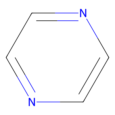 Chemical structure of Pyrazine