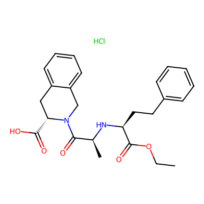 Chemical structure of Quinapril Hydrochloride