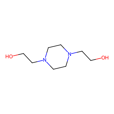 Chemical structure of 1,4-Bis(2-hydroxyethyl)piperazine