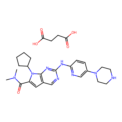 Chemical structure of Ribociclib Succinate