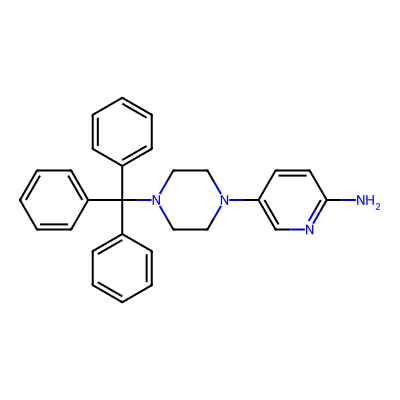 Chemical structure of Ribociclib Amino trityl impurity