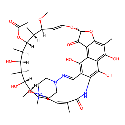 Chemical structure of Rifampicin N-Oxide Impurity