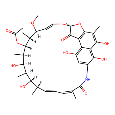 Chemical structure of Rifamycin
