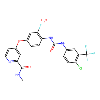 Chemical structure of Regorafenib Monohydrate
