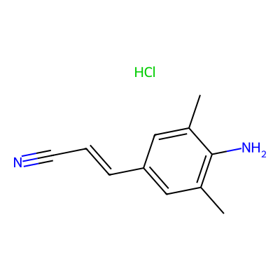 Chemical structure of Rilpivirine Impurity A