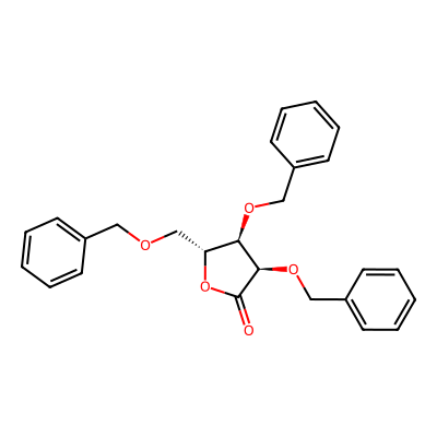 Chemical structure of 2,3,5-Tri-O-benzyl-D-ribono-1,4-lactone