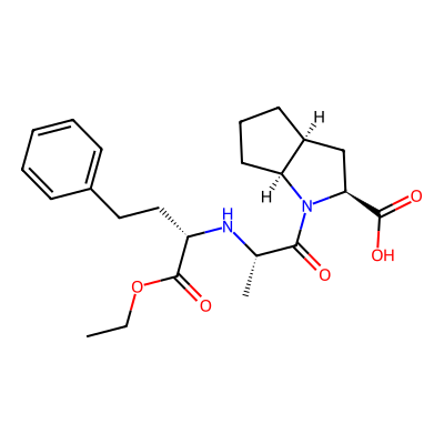 Chemical structure of Ramipril