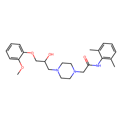 Chemical structure of Ranolazine